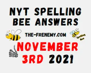 NYT Spelling Bee Solver November 3 2021 Answers Puzzle