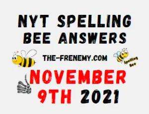 NYT Spelling Bee Solver November 9 2021 Answers Puzzle