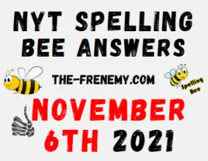 NYT Spelloing Bee Solver Puzzle November 6 2021 Answers and Solution