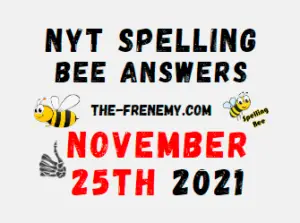 Nyt Spelling Bee Solver November 25 2021 Answers Puzzle