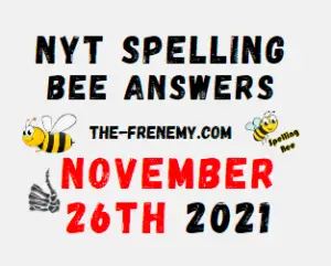 Nyt Spelling Bee Solver November 26 2021 Answers Puzzle