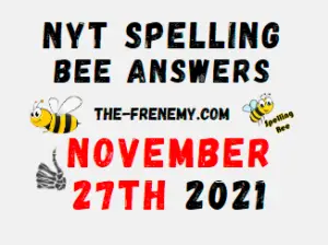 Nyt Spelling Bee Solver November 27 2021 Answers Puzzle