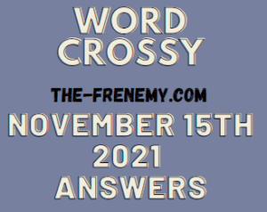 Word Crossy Daily November 15 2021 Answers Puzzle