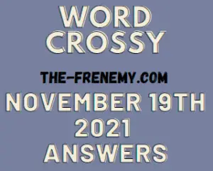 Word Crossy Daily November 19 2021 Answers Puzzle