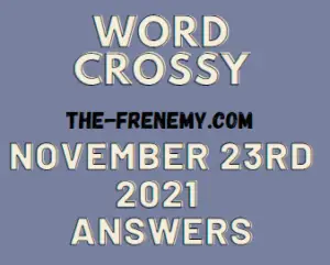 Word Crossy Daily Puzzle November 23 2021 Answers