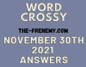 Word Crossy Daily Puzzle November 30 2021 Answers