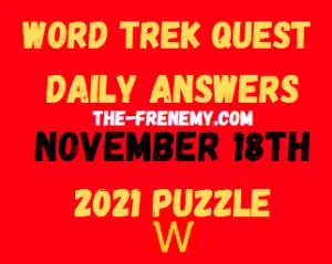 Word Trek Daily November 18 2021 Answers Puzzle