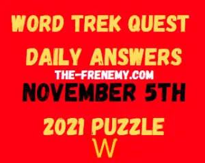 Word Trek Daily Quest November 5 2021 Answers Puzzle