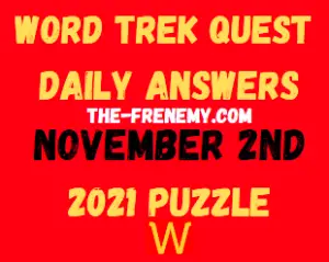 Word Trek Ques Daily November 2 2021 Answers Puzzle