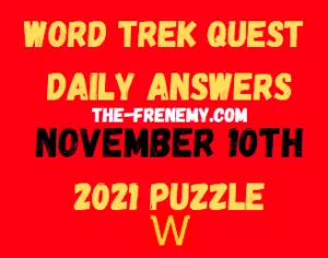 Word Trek Quest Daily November 10 2021 Answers Puzzle