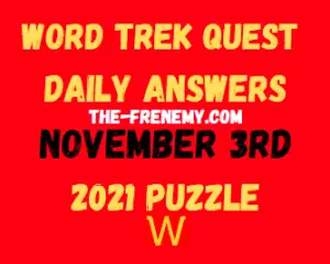 Word Trek Quest Daily Puzzle November 3 2021 Answers