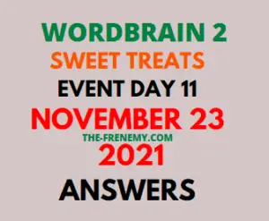 WordBrain 2 Sweet Treats Event Day 11 November 23 2021 Answers Puzzle