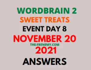 WordBrain 2 Sweet Treats Event Day 8 November 20 2021 Answers Puzzle