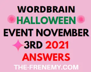 WordBrain Halloween Event November 3 2021 Answers Puzzle