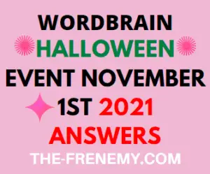 Wordbrain Halloween Event November 1 2021 Answers Puzzle