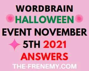 Wordbrain Halloween Event November 5 2021 Answers Puzzle