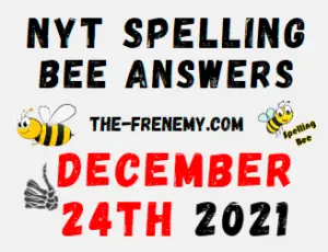 NYT Spelling Answers Puzzle December 24 2021 Solution