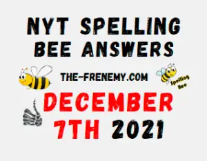 NYT Spelling Bee Daily Puzzle December 7 2021 Answers