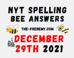 NYT Spelling Bee Puzzle December 29 2021 Answers