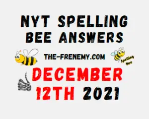 NYT Spelling Bee Solver December 12 2021 Answers Puzzle