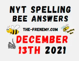 NYT Spelling Bee Solver December 13 2021 Answers