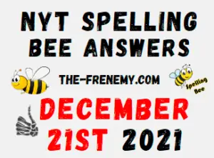 NYT Spelling Bee Solver December 21 2021 Answers Puzzle