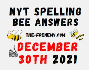 NYT Spelling Bee Solver Puzzle December 30 2021 Answers