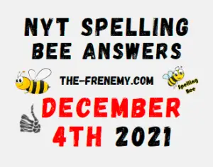 NYT Spelling Bee Solver Puzzle December 4 2021 Answers