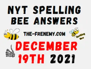 Nyt Spelling Bee Solver Puzzle December 19 2021 Answers