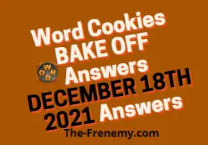 Word Cookies Bake Off December 18 2021 Answers Puzzle