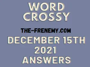 Word Crossy Daily Puzzle Challenge December 15 2021 Answers