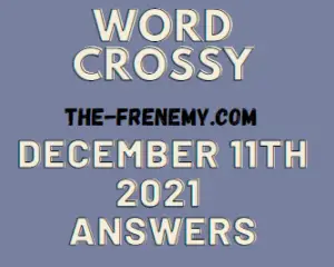 Word Crossy Daily Puzzle December 11 2021 Answers