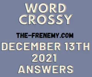 Word Crossy Daily Puzzle December 13 2021 Answers