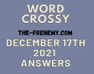 Word Crossy Daily Puzzle December 17 2021 Answers