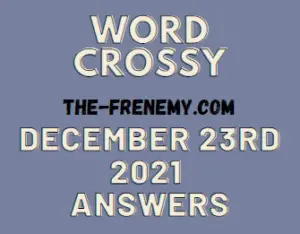 Word Crossy Daily Puzzle December 23 2021 Answers