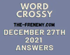 Word Crossy Daily Puzzle December 27 2021 Answers