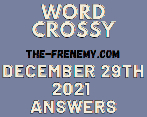 Word Crossy Daily Puzzle December 29 2021 Answers