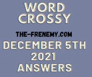 Word Crossy Daily Puzzle December 5 2021 Answers and Solution