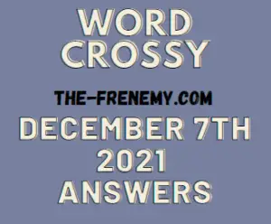 Word Crossy Daily Puzzle December 7 2021 Answers