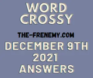 Word Crossy Daily Puzzle December 9 2021 Answers