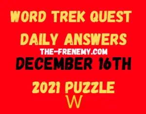 Word Trek Quest Daily Puzzle December 16 2021 Answers