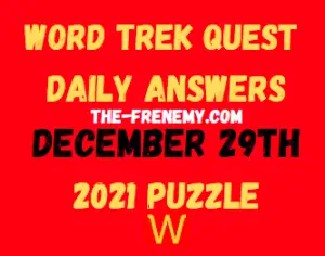 Word Trek Quest Daily Puzzle December 29 2021 Answers