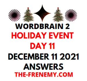 Wordbrain 2 Holiday Event Day 11 December 11 2021 Answers Puzzle