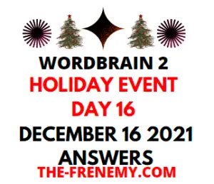 Wordbrain 2 Holiday Event Day 16 December 16 2021 Answers Puzzle