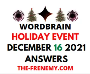 Wordbrain Holiday Event December 16 2021 Answers Puzzle