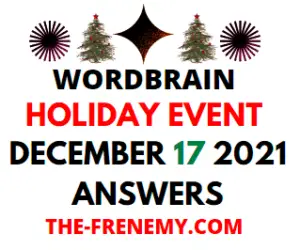 Wordbrain Holiday Event December 17 2021 Answers Puzzle and Solution