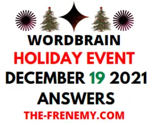 Wordbrain Holiday Event December 19 2021 Answers Puzzle