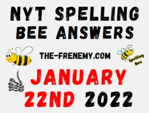 NYT Spelling Bee Answers Puzzle Solver January 22 2022 Answers