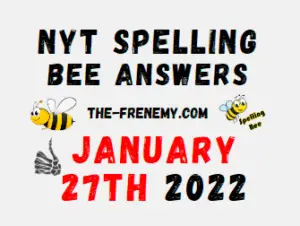 NYT Spelling Bee Answers Solver January 27 2022 Answers