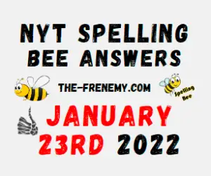 NYT Spelling Bee Solver January 23 2022 Answers Puzzle
